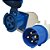 KIT TOMADA PLUG INDUSTRIAL SOBREPOR 3P+T 63A-6H 220V AZ ST - Imagem 1
