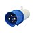 KIT TOMADA E PLUG  INDUSTRIAL SOBREPOR 3P+T 63A-9H 220V AZ ST - Imagem 2