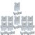 KIT 10 PCS - SOQUETE SUPORTE GIRATORIO P/ LAMPADA TUBOLAR BRANCO - Imagem 1