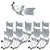 KIT 10 PCS - SOQUETE SUPORTE GIRATORIO P/ LAMPADA TUBOLAR/COICA - BRANCO - Imagem 1