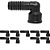 KIT 10 PCS JOELHO COM ROSCA INTERNA 1" POLEGADA PRETO AMANCO - Imagem 1