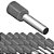KIT 100 TERMINAL TUBULAR SIMPLES 4,00MM-E4012 CINZA SIBRATEC - Imagem 1