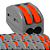 KIT 100 CONECTOR DE EMENDA AUTOMATICO KV222-412 - 2 VIAS 0,08 A 4,0MM ATE 32A - Imagem 1