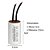 KIT 2 CAPACITOR 8uF 380/400V 2 FIOS METALIZADO TRIO PARA MOTOR MONOFASICO - Imagem 2