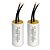 KIT 2 CAPACITOR 8uF 380/400V 2 FIOS METALIZADO TRIO PARA MOTOR MONOFASICO - Imagem 1