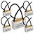 KIT 5 CAPACITOR 2 FIOS 6 UF X 250/300/400 QUADRADO C/ SUPORTE PLASTICO TRIO - Imagem 1