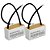 KIT 2 CAPACITOR 2 FIOS 6 UF X 250/300/400 QUADRADO C/ SUPORTE PLASTICO TRIO - Imagem 1