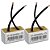 KIT 2 CAPACITOR 2 FIOS METALIZADO 1 UF X 250/300/400V QUADRADO - Imagem 1
