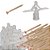KIT 50 PARAFUSOS+ 50 BUCHA PLASTICA  DRYWALL 04A16MM - Imagem 1