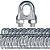 KIT 50 GRAMPOS CLIPS PARA CABO DE AÇO 1/4 - Imagem 1