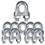 KIT 100 GRAMPOS CLIPS PARA CABO DE AÇO 1/4 - Imagem 2