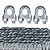 KIT 500 GRAMPOS CLIPS PARA CABO DE AÇO 1/4 - Imagem 1