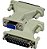 ADAPTADOR SERIAL FORTREK DB9 M X DB25 M - Imagem 1
