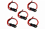 KIT 5 RABICHO 20CM P4 FEMEA FIO PT VM - Imagem 1