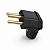PLUG MACHO PLD6-3 PRETO 2P+T 10A 90G - Imagem 1