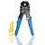 ALICATE CRIMPADOR AZUL RJ11/RJ12/RJ45 COM DESENCAPADOR HYX - Imagem 1