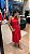 Vestido Vermelho em Linho Um Ombro Só - Imagem 2