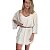Conjunto Kimono e Vestido Marfim e Cinto Caramelo - Imagem 1