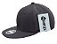 Boné Tomflex Masculino Aba Reta Snapback Aberto Cinza Escuro - Imagem 2