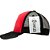 oné Tomflex Unissex Masculino Feminino Tela Trucker Aberto Preto Vermelho - Imagem 4