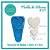 Molde de Silicone 277 - Corações Costura - Imagem 1