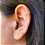 Brinco Ear Cuff Mini Corações Vazados Folheado Em Ouro 18k - Imagem 2