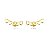 Brinco Ear Cuff Mini Corações Vazados Folheado Em Ouro 18k - Imagem 1