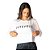 Cropped Gola Careca Manga Longa Com Punhos Feminino Branco - Imagem 1