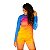 Blusa Treino Manga Longa Feminino Free On Sand Laranja - Imagem 2