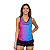 Regata Treino Feminino Free On Sand Rosa e Azul - Imagem 4