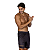 Shorts Treino Masculino Free On Sand Preto e Laranja - Imagem 2