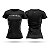 Camiseta baby look de algodão futevôlei Feminina - Preta - Imagem 3