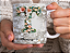 Caneca Porcelana 325ml Personalizada Letra Floral - Imagem 20