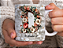 Caneca Porcelana 325ml Personalizada Letra Floral - Imagem 4