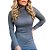 Vestido  Eliza curto canelado manga longa gola alta costas nua - Imagem 3