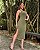 Vestido Amora midi regata canelado fendas laterais - Imagem 1