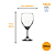 Jogo 3 taças de vidro vinho, água, suco, 255ml linha Iris G4U - Imagem 5