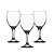 Jogo 3 taças de vidro vinho, água, suco, 255ml linha Iris G4U - Imagem 1