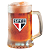 Caneca São Paulo vidro cerveja presente time oficial 345ml Maxim - Imagem 2