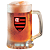 Caneca Flamengo vidro cerveja presente time oficial 345ml Maxim - Imagem 2