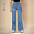 Calça Estampada Coração Jeans Wide Leg - Imagem 1