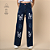 Calça Estampada Borboleta Escura Jeans - Imagem 1