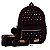 Kit Mochila Feminina Lady Henriquetta - Camurça Preta - Imagem 3