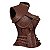 Corselet Blusa - Gótico  Marrom - Imagem 3