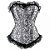 Corselet Blusa em Prata e Preto - Imagem 3