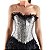 Corselet Blusa em Prata e Preto - Imagem 1