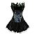Fantasia Dueto Corselet com Saia - Pavão Preto - Imagem 1