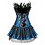 Fantasia Dueto Corselet com Saia - Pavão Azul - Imagem 1