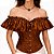 Blusa Corselet Ciganinha -Marrom - Imagem 4