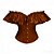 Blusa Corselet Ciganinha -Marrom - Imagem 8
